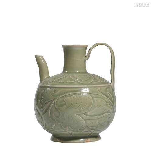 Incised Yaozhou Kiln Peony Ewer