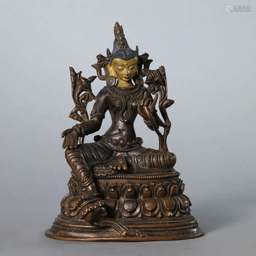 Gilt Bronze Figure of Green Tara