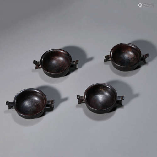 Set of Four Sandalwood Cups