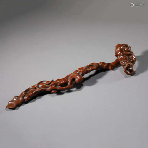 Carved Boxwood Ruyi Sceptre