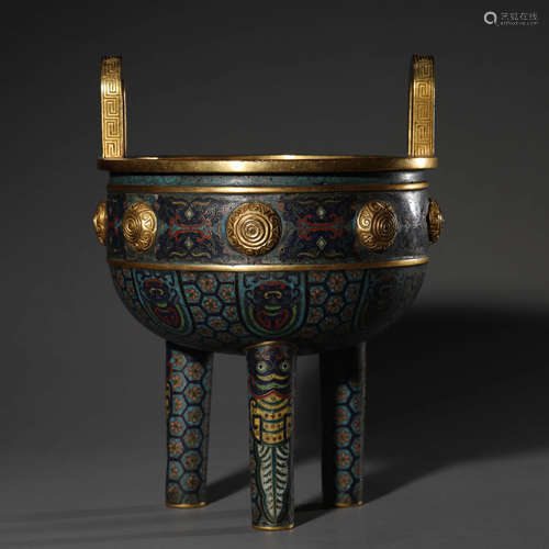 Cloisonne Enamel Tripod Censer