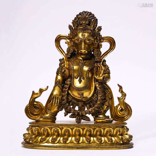 Gilt Bronze Figure of Yamantaka