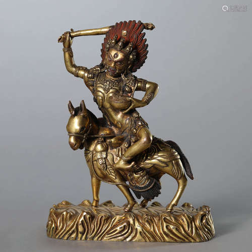 Gilt Bronze Figure of Palden Lhamo