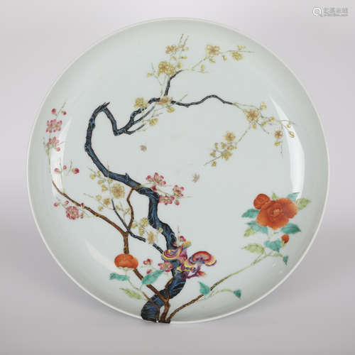 Chinese flower porcelain plate, Yongzheng