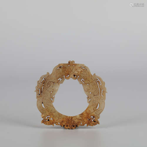 Ancient Chinese jade ring，Zhanguo