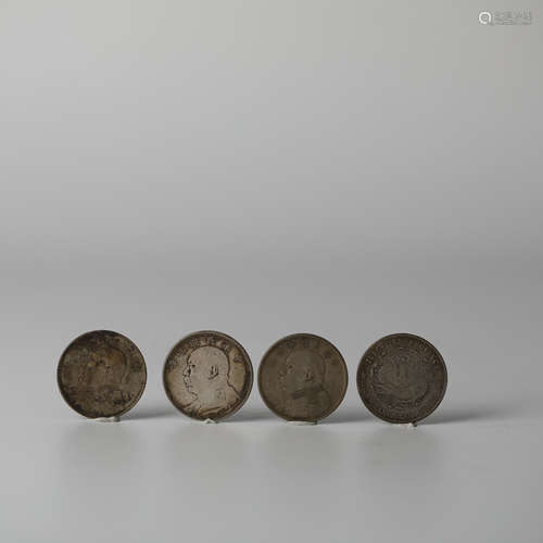 A group of Chinese silver coins