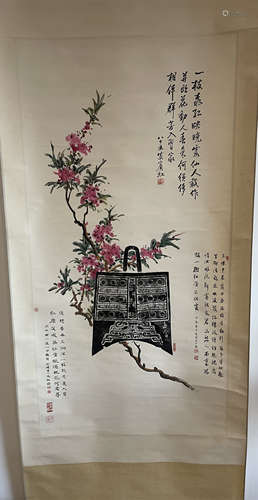 Chinese flower scroll painting