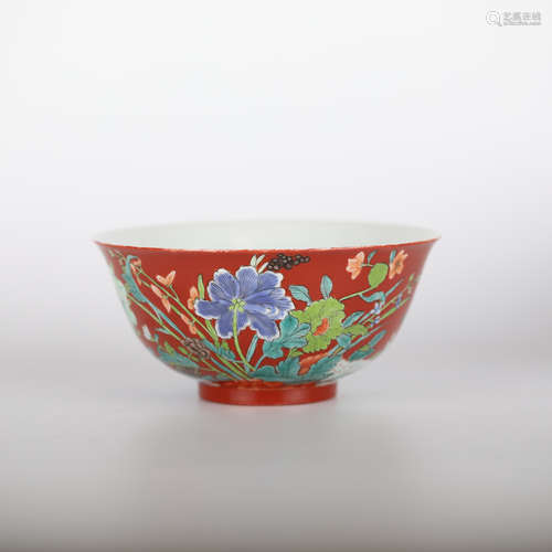 Chinese flower porcelain bowl,17th