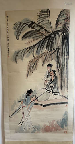 Chinese ink figure painting