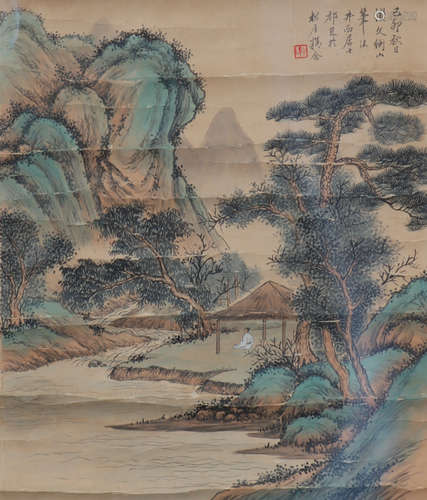 A Qi kun's landscape painting