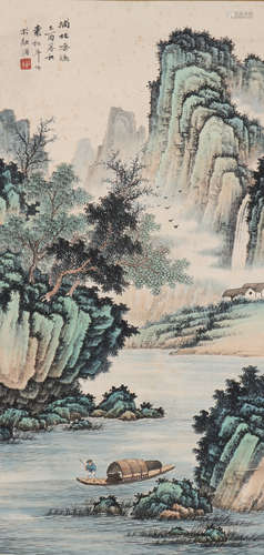 A Yuan songnian's landscape painting