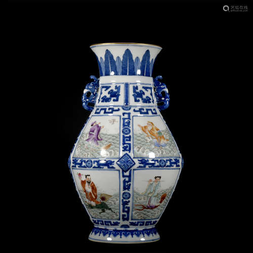 A famille-rose 'figure' vase