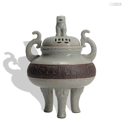 A officer glazed censer