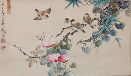 A Yan bolong's flowers and birds painting