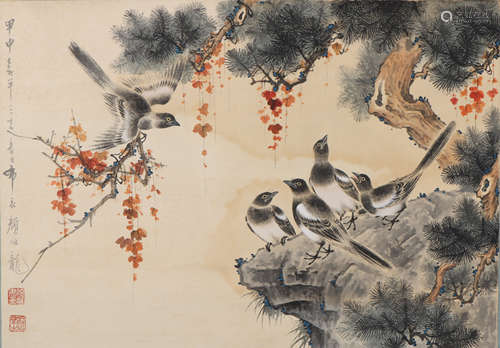 A Yan bolong's flowers and birds painting