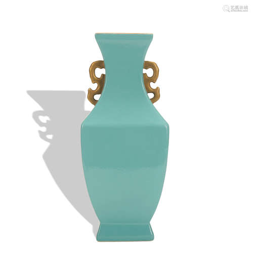 A monochromatic glazed vase