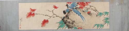 A Tian shiguang's flowers and birds painting