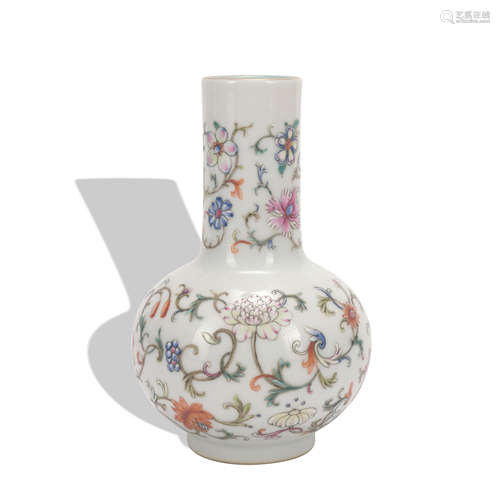 A famille-rose 'floral' vase