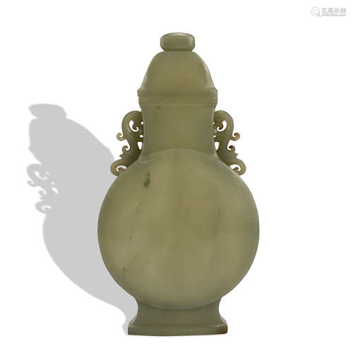 A jade vase and cover