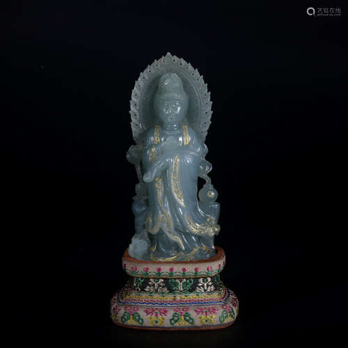 A jade statue of Guanyin