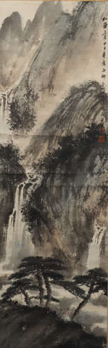 A Fu baoshi's landscape painting