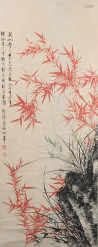 A Qi gong's bamboo painting