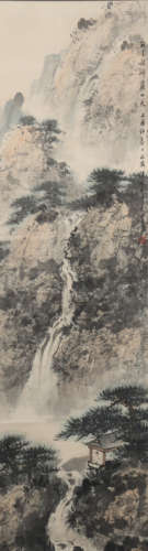 A Fu baoshi's landscape painting