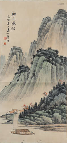 A Yuan songnian's landscape painting