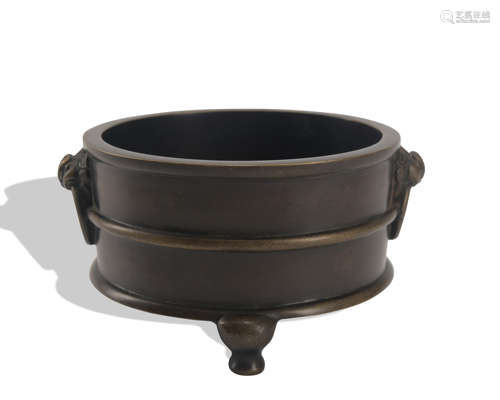 A bronze censer