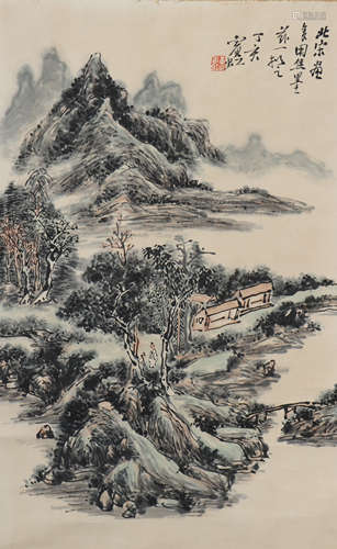 A Huang binhong's landscape painting