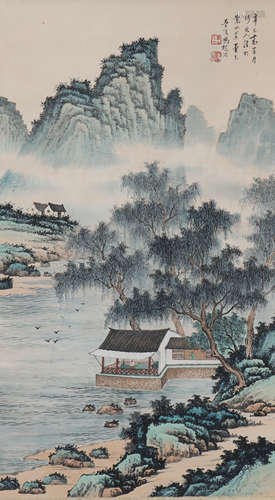 A Feng chaoran's landscape painting