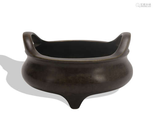 A bronze censer