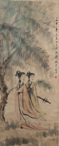 A Fu baoshi's maid painting