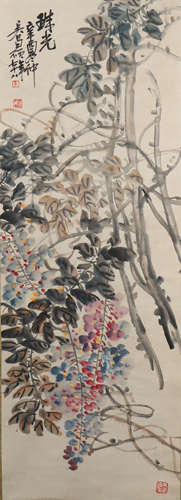 A Wu changshuo's flowers painting