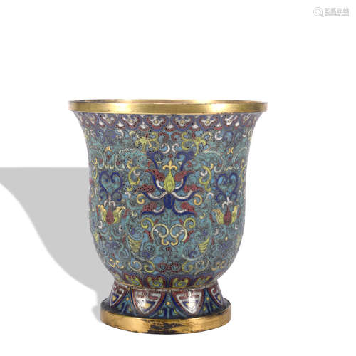 A Cloisonne enamel 'floral' cup