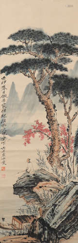 A Zhang daqian's figure painting