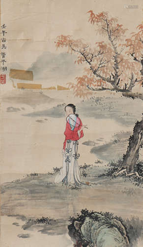 A Guan pinghu's maid painting