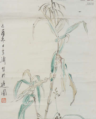 A Wang xuetao's flowers painting