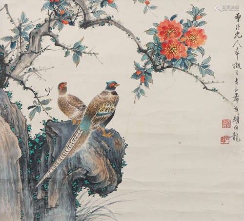 A Yan bolong's flowers and birds painting