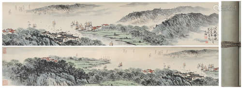 A Song wenzhi's landscape scroll