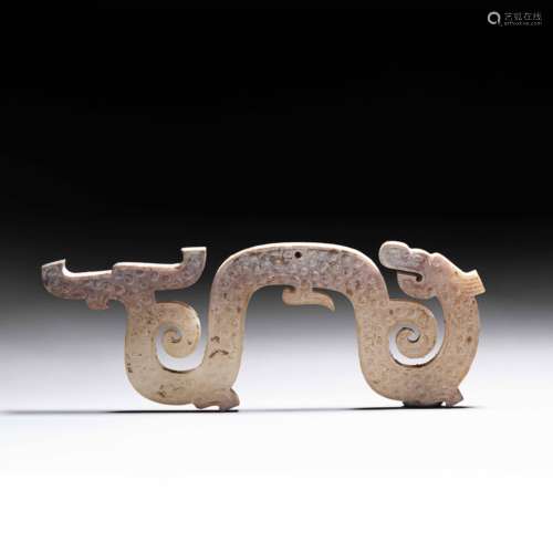 Chinese Han Dynasty
Hetian jade tadpole inscription blue dra...