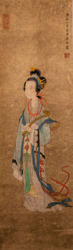 Ming Dynasty of China Hanging scroll of Tang Yin's 