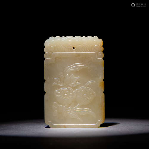 Qing Dynasty of China
Hetian jade lotus jade jewelry