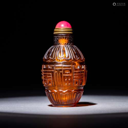 Qing Dynasty of China
Glass snuff bottle