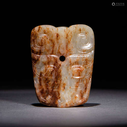 Chinese Han Dynasty
Gourmet pattern Hetian jade ornaments