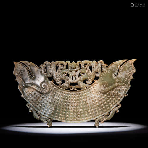 Chinese Han Dynasty
Hetian jade tadpole pattern tiger head o...