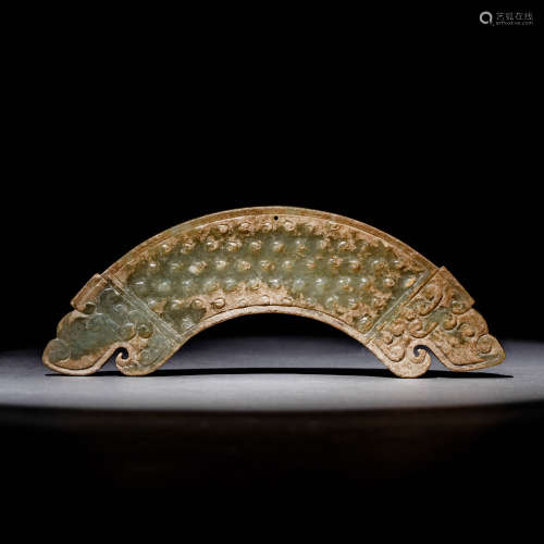 Chinese Han Dynasty
Hetian Jade with Tadpole Pattern Tiger H...