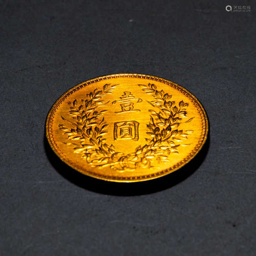 Chinese Qing Dynasty Gold Coin