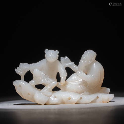 Qing Dynasty of China
Hetian jade longevity old man and boy ...