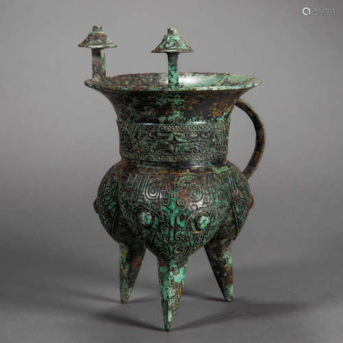 Chinese Shang Dynasty
Bronze Ding Ding with Gourmet Pattern